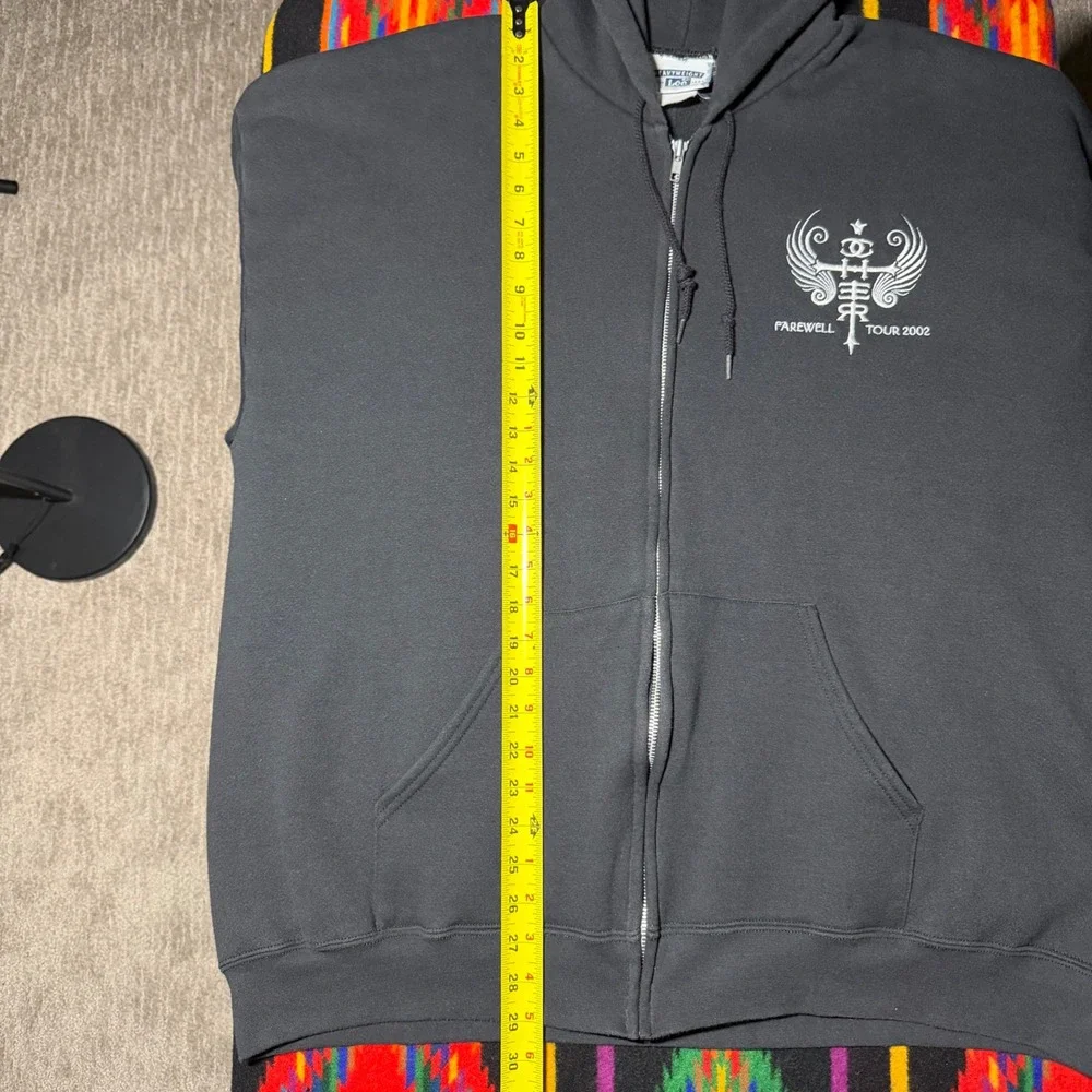 Vintage Lee Heavyweight Farewell Tour 2002 Zip Up Hoodie Black Mens 2XL Graphic